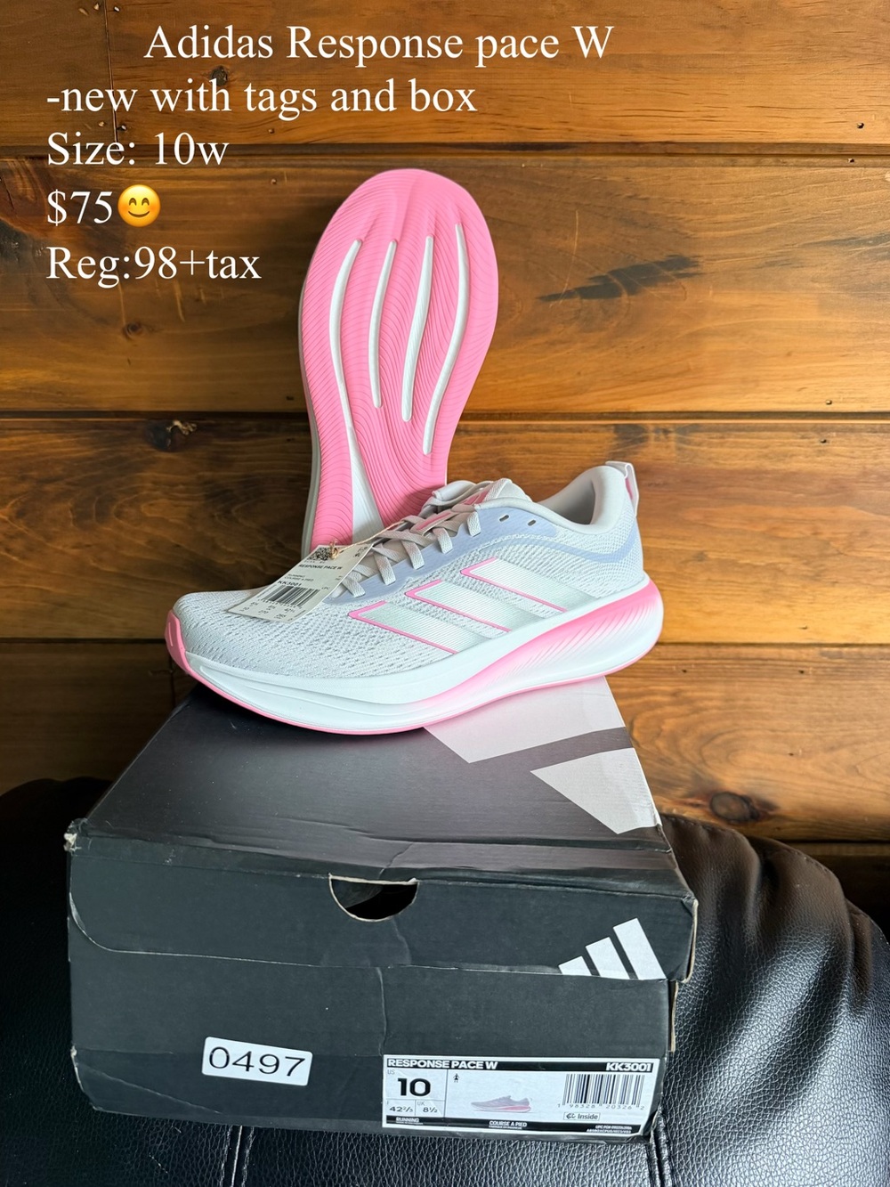 adidas Response Pace W Running Shoes - White & Pink